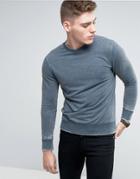 Brooklyn Supply Co Burnout Crew Neck Sweater - Navy