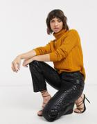 B.young High Neck Sweater-brown