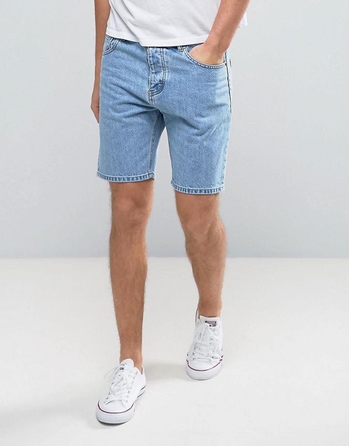 Dr Denim Bay Denim Shorts Light Retro - Blue