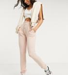 Asos Design Tall Supersoft Slim Leg Sweatpants In Rose-pink