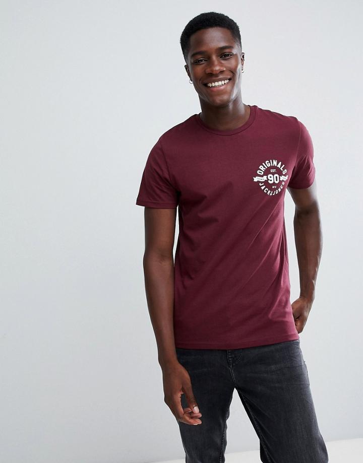 Jack & Jones Chest Logo T-shirt - Red