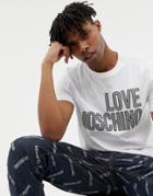 Love Moschino Chest Logo T-shirt - White