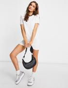 Brave Soul Lennie Contrast Ringer T-shirt Dress In White