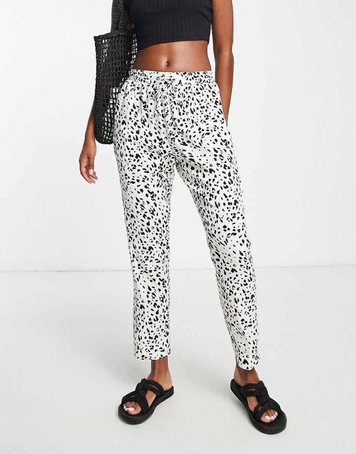 Asos Design Cuffed Joggers In Animal Print-multi