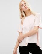 Asos Cut Out Detail Tee - Pink