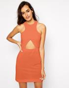Aq Aq Monica Body-conscious Dress With Keyhole Cut Out - Pink