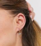 Shashi Embellished Eye Drop Huggy Hoop Earrings In Gold Vermeil Plated Sterling Silver