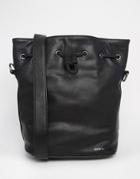Matt & Nat Bucket Bag With Drawstring Tie - Black