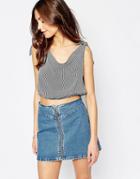 Flynn Skye All Tied Up Top In Black Stripe - Black Stripe
