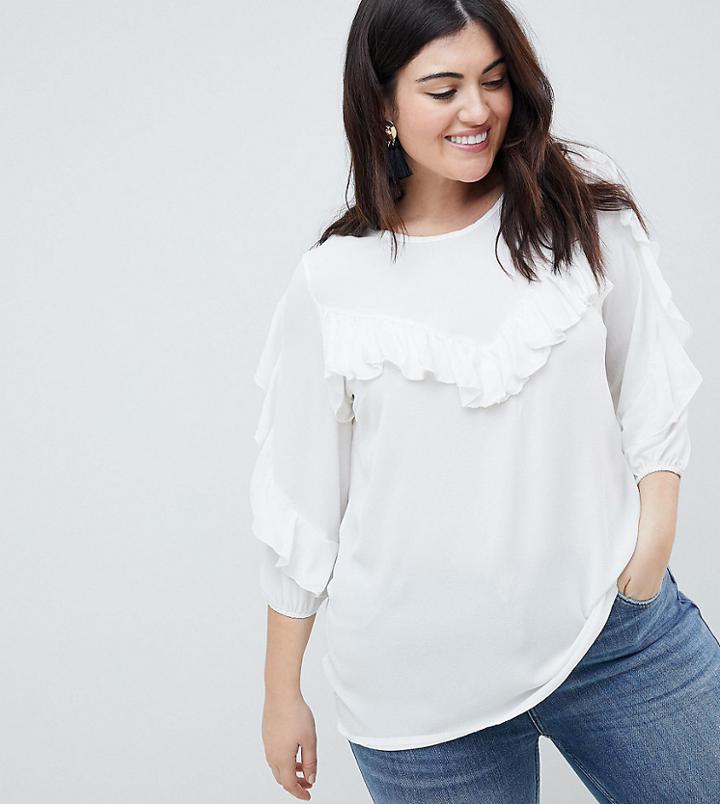 Lovedrobe Frill Blouse - White