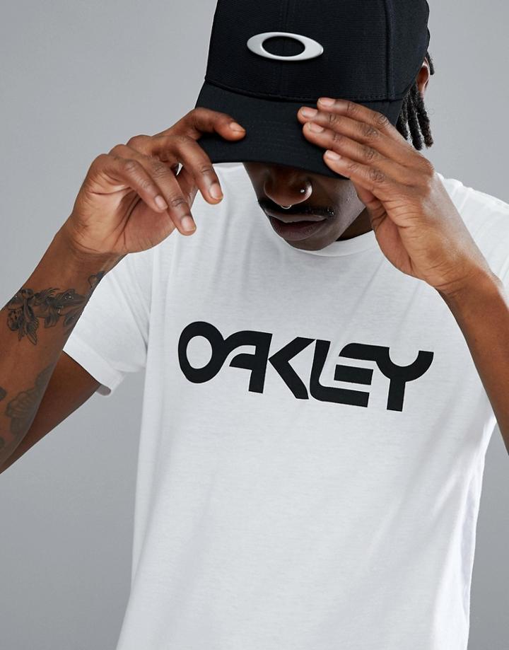 Oakley 50-mark Ii T-shirt Large Front Logo In White - White