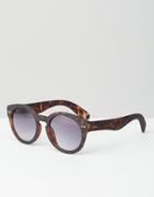 Asos Keyhole Round Sunglasses - Tort
