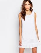 Sisley Mini Shift Dress - White