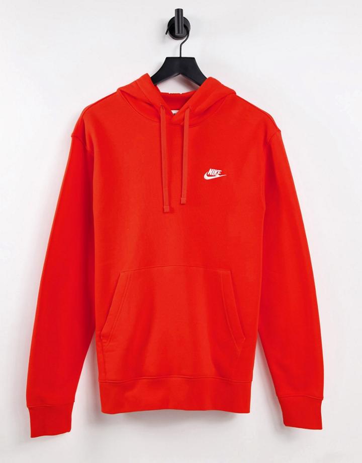 Nike Club Hoodie In Team Orange