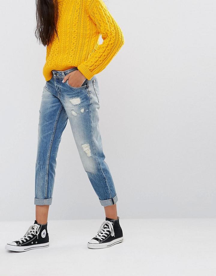 Pepe Jeans Jaimee Tinted Mom Jeans - Blue