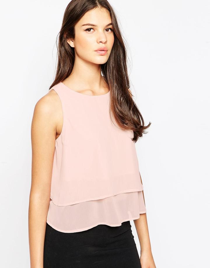 Ax Paris Double Layer Tank Top - Pink