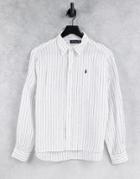 Polo Ralph Lauren Boxy Shirt In Stripe-white
