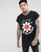 Asos Red Hot Chili Peppers Oversized Sleeveless Band T-shirt With Text Print - Black