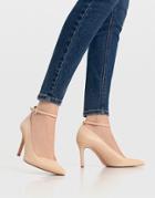 Stradivarius Heeled Shoes With Ankle Strap In Light Pink