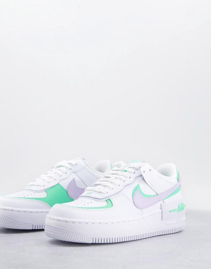 Nike Air Force 1 Shadow Sneakers In White/infinite Lilac