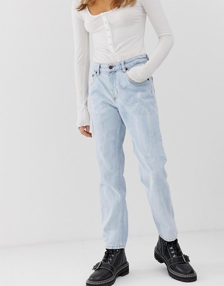 Cheap Monday Mom Jeans With Cropped Leg With Organic Cotton - Blue