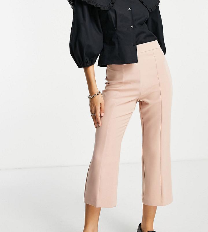 Miss Selfridge Petite Tailored Flare Pants In Mink-neutral