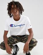 Champion T-shirt With Large Logo In White - White