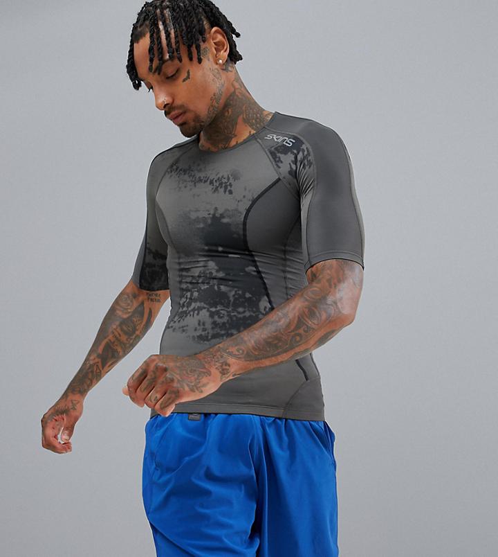 Skins Short Sleeve Top In Gray - Gray