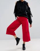 Asos Pocket Hem Skater Jean In Bright Red - Red