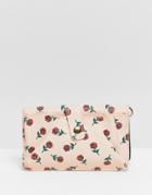 Oh My Gosh Accessories Rose Printed Crossbody Bag - Pink