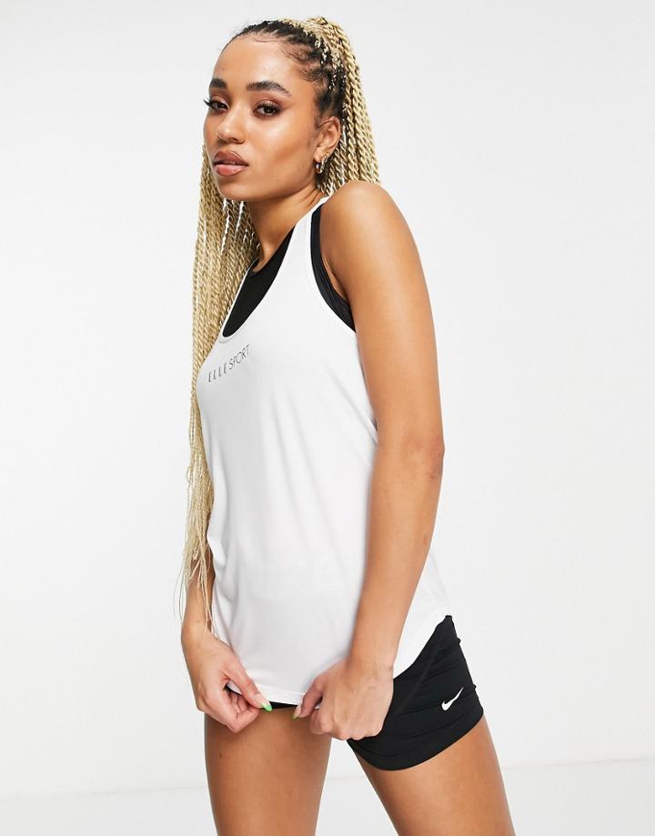 Elle Sport Signature Poly Tank Top In White