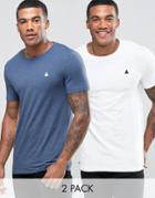 Asos Muscle T-shirt With Logo 2 Pack - Multi