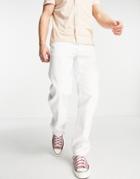 Asos Design Straight Jeans In White