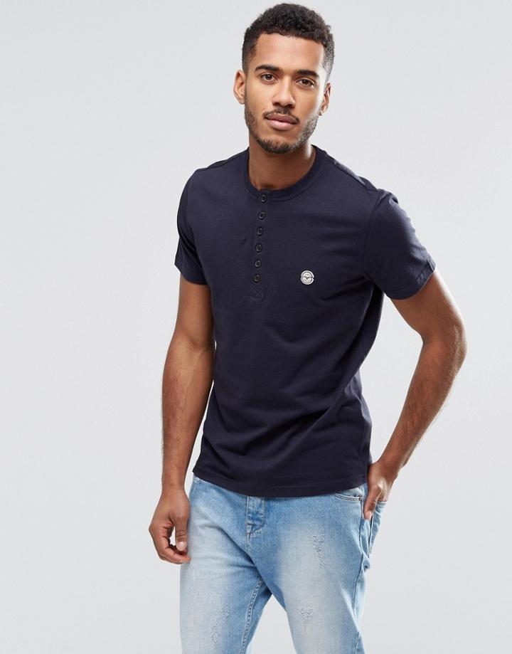 Le Breve Grandad T-shirt - Navy