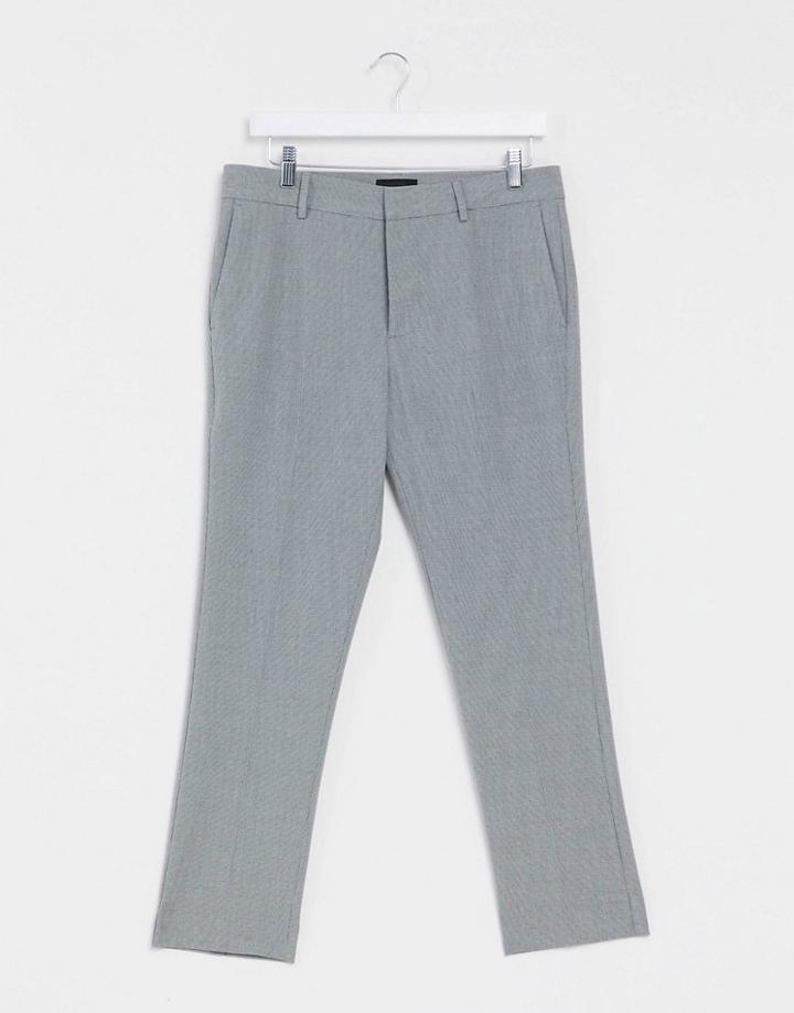 New Look Slim Cropped Suit Pants In Gray