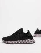 Adidas Originals Deerupt Sneakers In Black And Lilac - Black