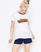 Asos T-shirt With Wham Print And Tipping - White