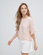 The English Factory Short Sleeve Top - Pink