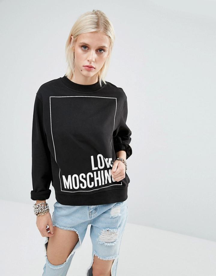 Love Moschino Logo Sweatshirt - Black