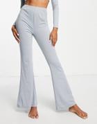 South Beach Recycled Polyester Flared Pants In Blue