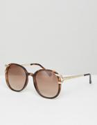 Somedays Lovin Vintage Oversized Sunglasses - Black