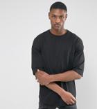 Asos Tall Oversized T-shirt In Black - Black