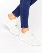 Adidas Originals Cream And Sand La Sneakers - White