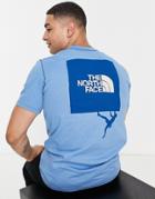 The North Face Dome Climb Back Print T-shirt In Blue-blues