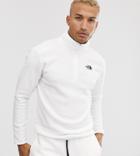 The North Face 100 Glacier 1/4 Zip Fleece In White Exclusive At Asos