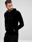 Yourturn Oversized Hoodie In Black - Orange