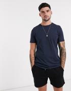 Jack & Jones Essentials T-shirt In Organic Cotton With Crew Neck In Navy