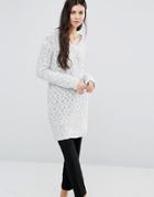 Minimum Torun Long Knit Sweater - White