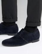 Boss By Hugo Boss Paris Suede Derby Shoes - Navy