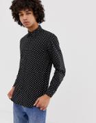 Diesel S-jirou Slim Fit Shirt In Black Spot Pattern - Black